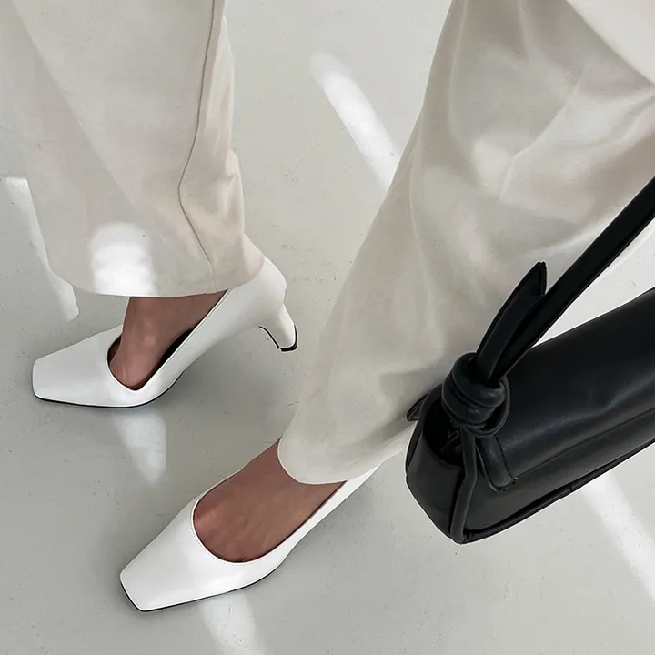 [RP2883M] 허브 스퀘어 펌프스 4cm,7cm