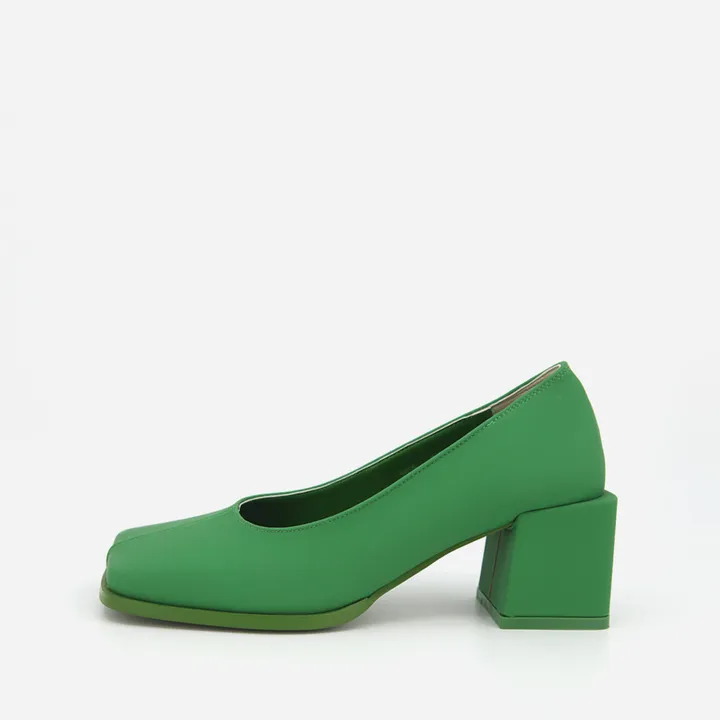 SQUARE COLOR MIDDLE HEEL