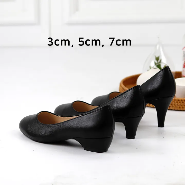 오늘발송+주문폭주) 발편한 둥근코 펌프스 승무원 정장구두 면접구두 유니화 (3cm,5cm,7cm)