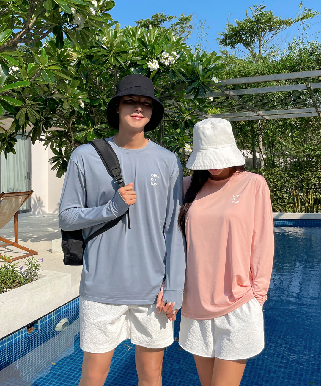 [M~2XL]다이브 래쉬가드 허니문 시밀러 커플룩[긴팔/핑거홀/체형커버/루즈핏/수영복/비치웨어/커버업/스윔웨어/빅사이즈/여름/휴양지/바캉스] SW19800F