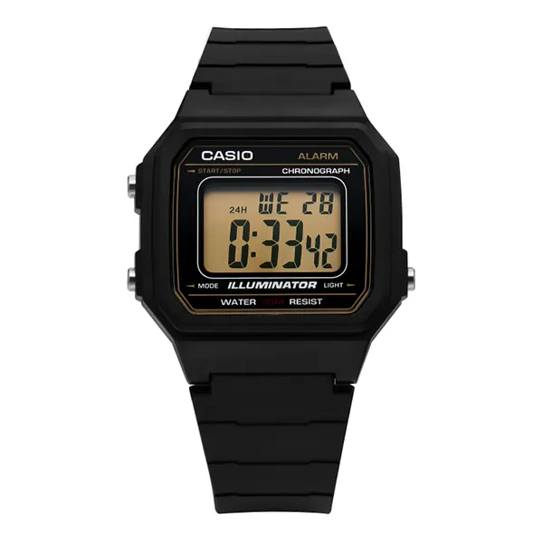 카시오 CASIO W-217H-9AVDF 레진 밴드 심플 전자 손목시계 남성 시계