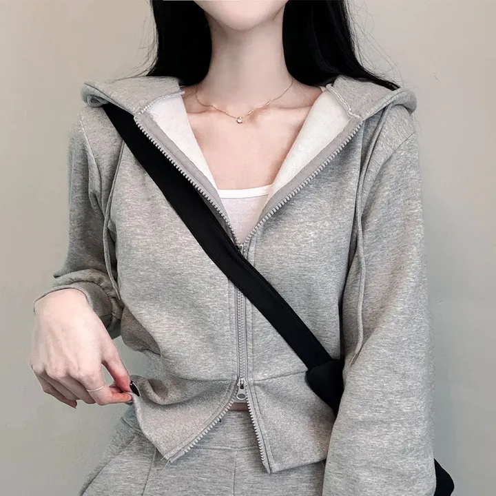 당일발송🚀[10color/허리잘록~] 휘뚜루마뚜루 미니 투웨이 크롭 후드집업