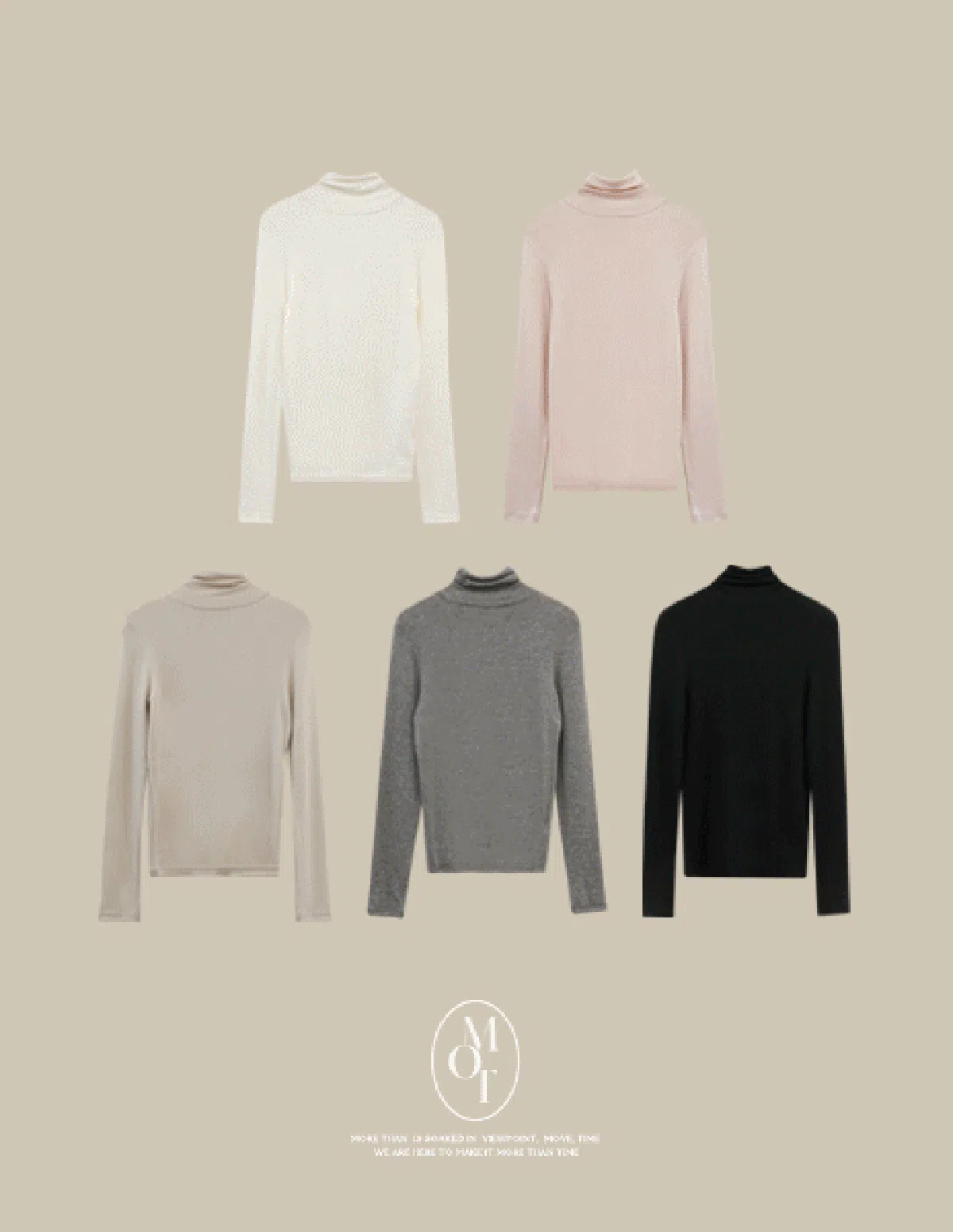 [More Than] made. 베론 울 긴팔 목폴라 티셔츠(5color)