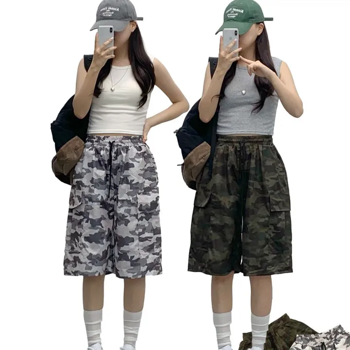 [카모버뮤다!/카고밴딩/5부기장] 카고 밴딩 하이웨스트 5부 버뮤다 숏팬츠 여름반바지 여름팬츠