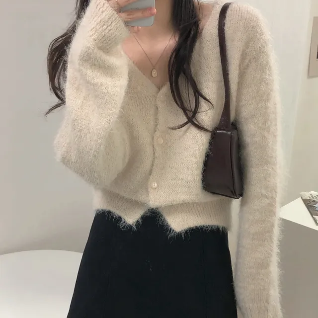 [여리핏/7color] 포근 솔잎 니트 가디건