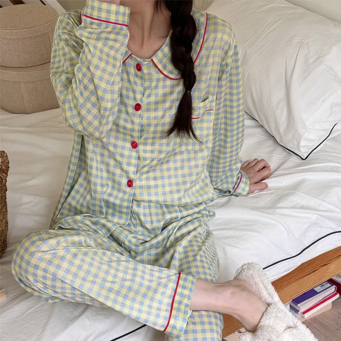 [부분당일출고/봄신상100종💛] 긴팔 간절기 봄가을 데일리 파자마 잠옷세트 빅사이즈 커플잠옷 홈웨어 원피스 모음전