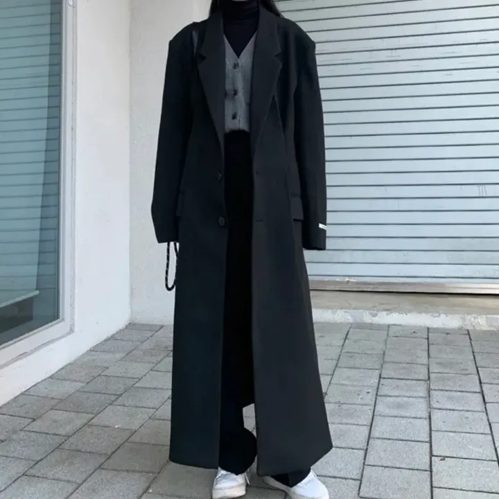 유니섹스 다트 롱 코트