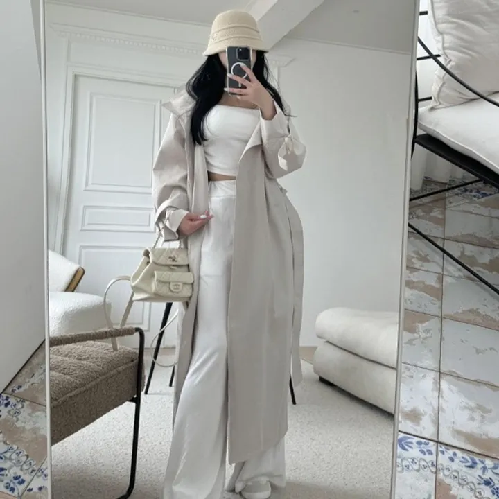 노버튼트렌치coat/*당일배송