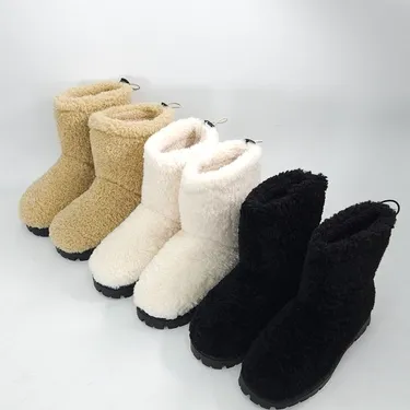 슈렐라 뽀글이 털 기모 퍼 논슬립 플랫폼 통굽 겨울 한파 방한 어그 숏 부츠 3cm