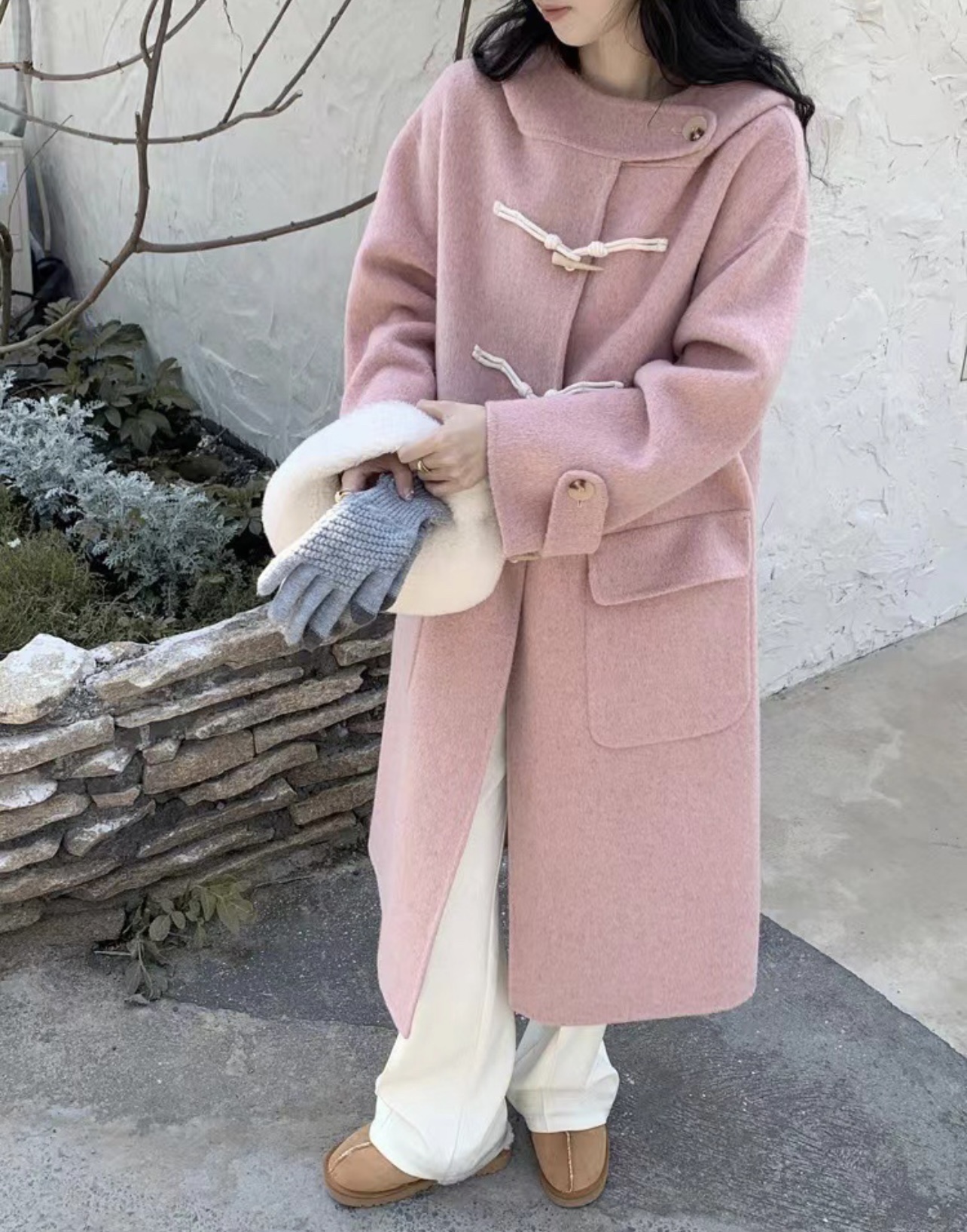 [🎄연말룩&데이트룩추천💜} 핸드메이드 떡볶이단추코트 러블리 겨울울코트
