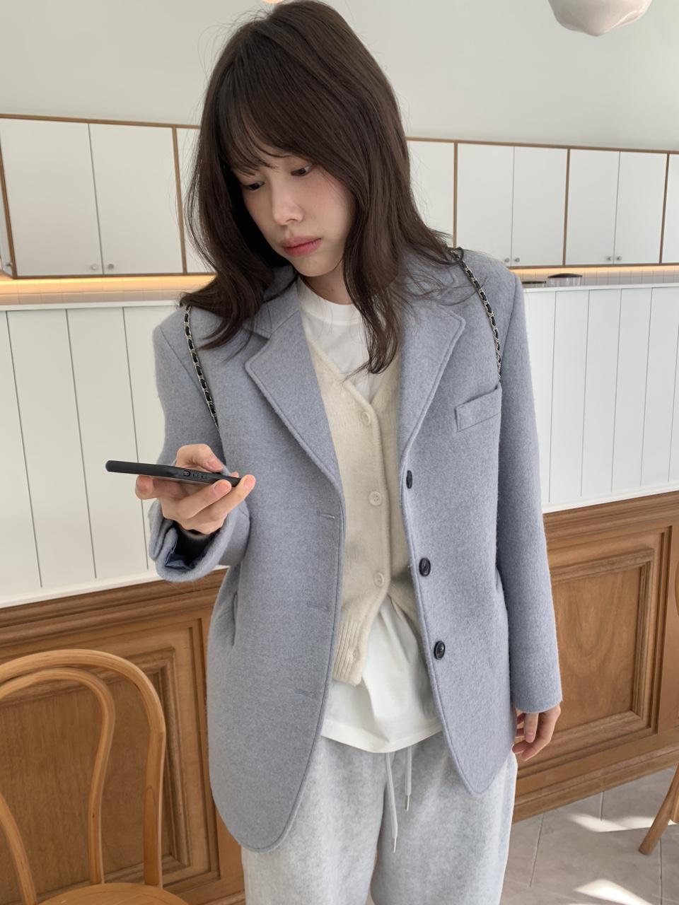 스브 알파카 하프코트 자켓 2colors