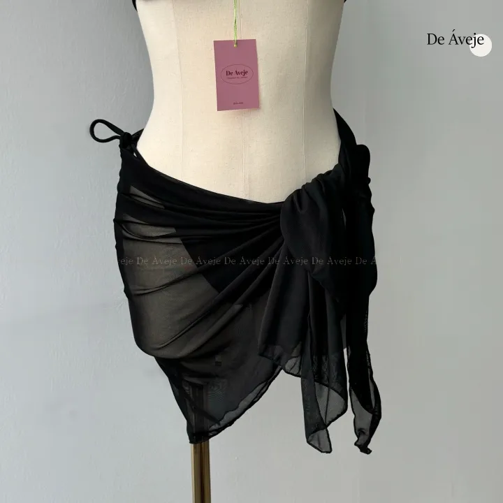 비키니 랩 스커트 치마 수영복 커버업 체형커버 단품 매쉬 3color