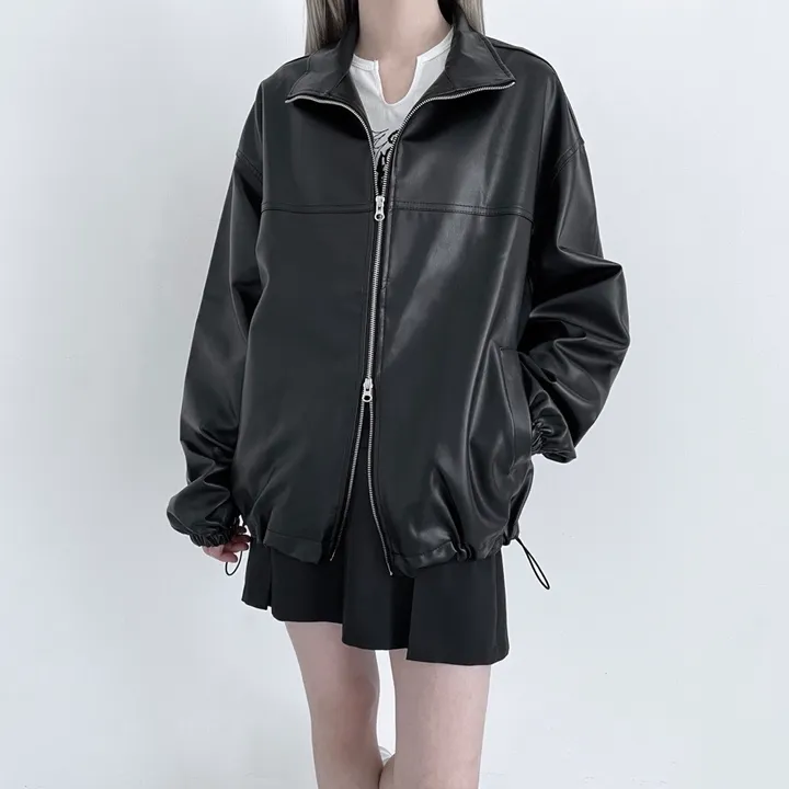 balloon leather jacket! 2col