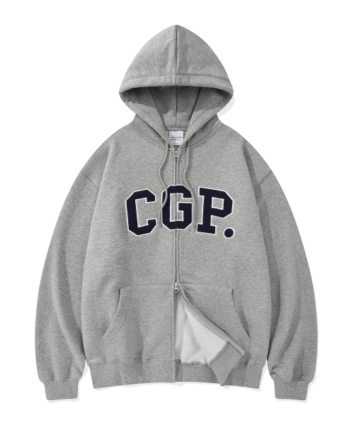 CGP 아치 로고 후드 집업_다크그레이
