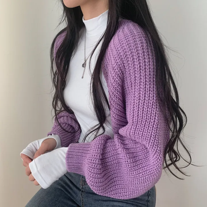가을 두께감! 하찌 볼레로 크롭 니트가디건;5col