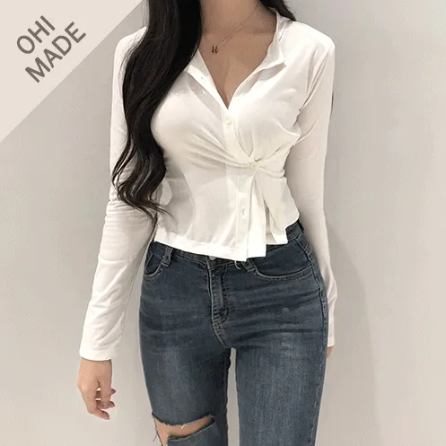 [당일발송🚀/1000장돌파🔥/자체제작] 랩 버튼 슬림 긴팔 가디건 티