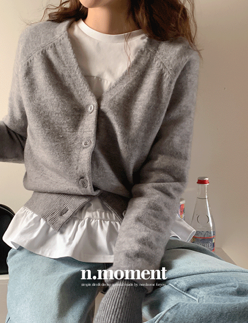[💗봄가디건][탄탄핏✨][n.moment]스무드브이넥가디건 - 4color