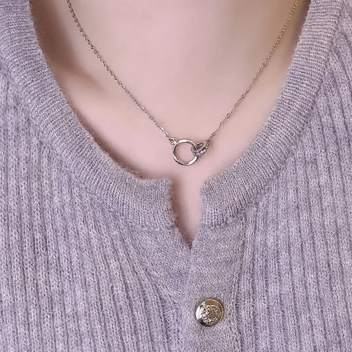 [1+1/써지컬] Mobius Link Luxury Necklace 모비우스 링크 럭셔리 써지컬 스틸 목걸이 심플 데일리