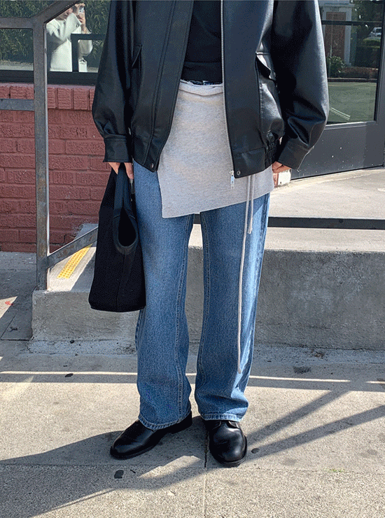 퍼브 데님 pants