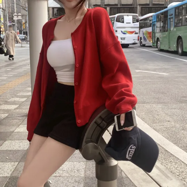 [🎉라운드ver 추가!][당일배송][자체제작] 스크린 가디건 (R넥/V넥) -9 color (봄신상/간절기/루즈핏/오버핏/브이넥/라운드넥/새내기룩/벚꽃/데이트룩/하객룩/개강룩)