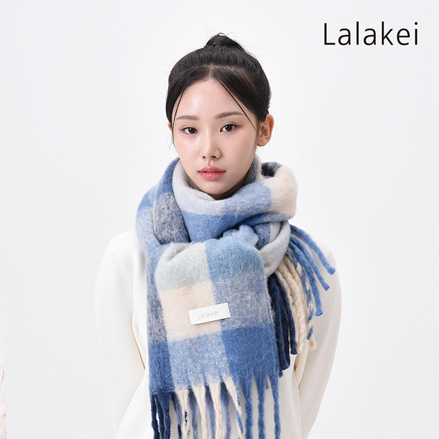 [당일발송/7color]  체크 레게 빅사이즈 롱 두툼 오버 사이즈 롱 머플러 목도리