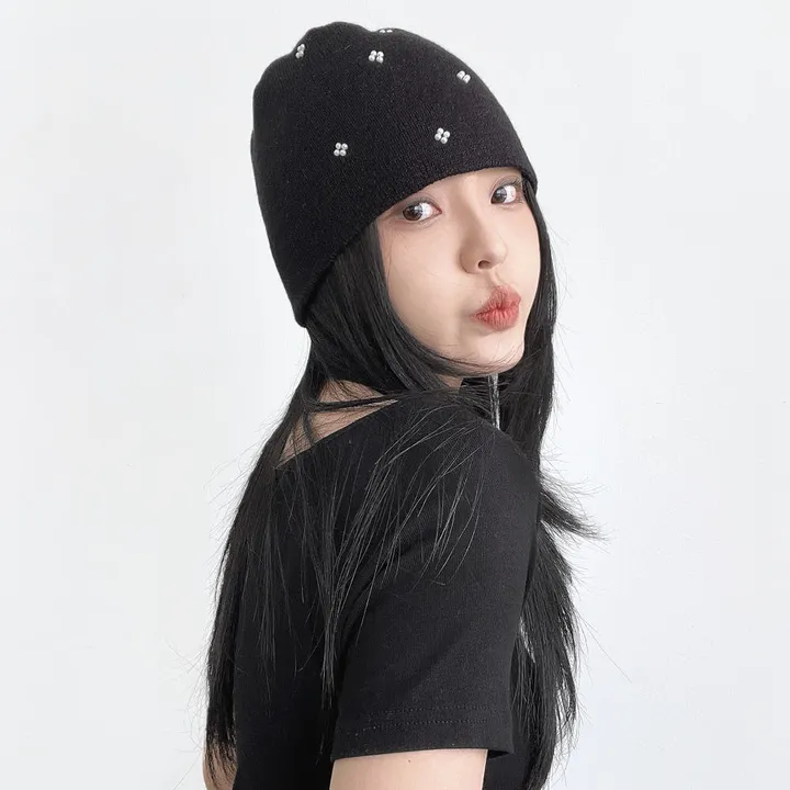 [4col/신상할인] 트윙키 진주 펄 여성 봄 여름 간절기 니트 숏비니