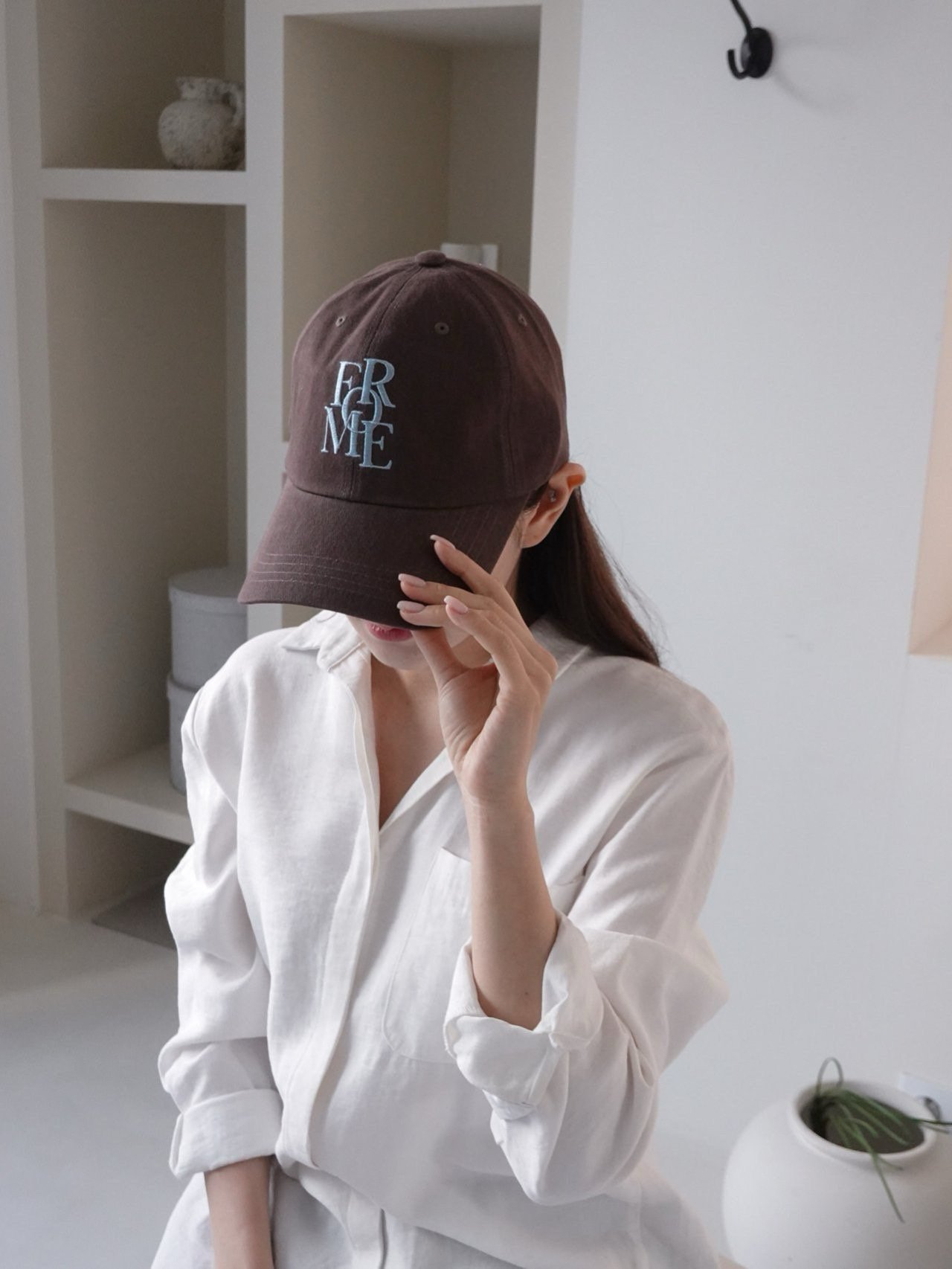 포미 영문 자수 볼캡 캡모자 야구모자