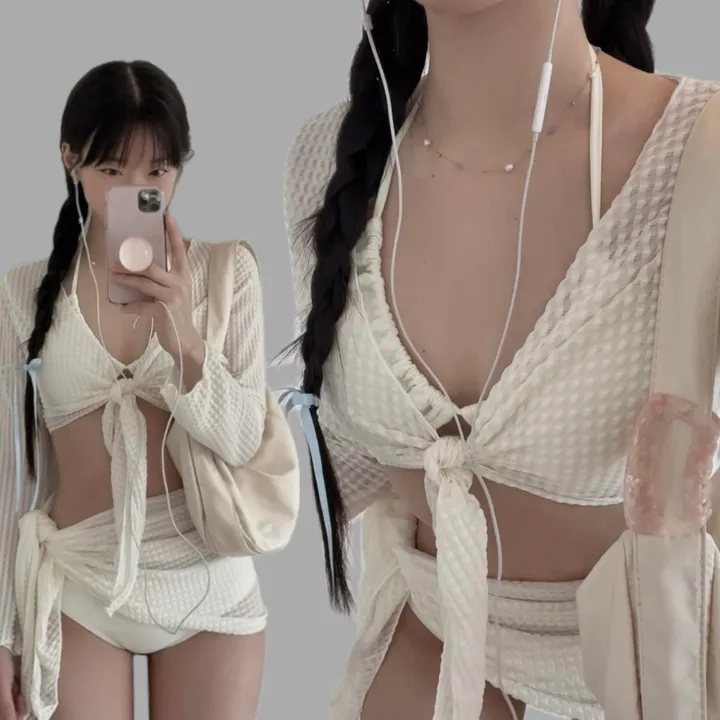 [비키니/커버업set] 비체 스트링 수영복 비치웨어