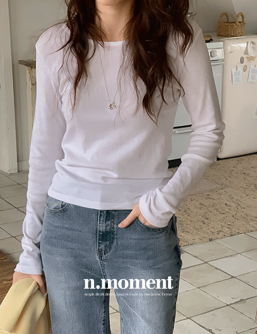 [1+1][💗new봄신상이너티][S,M/여리핏/기본템][n.moment]앤시즌라운드티셔츠 - 3color