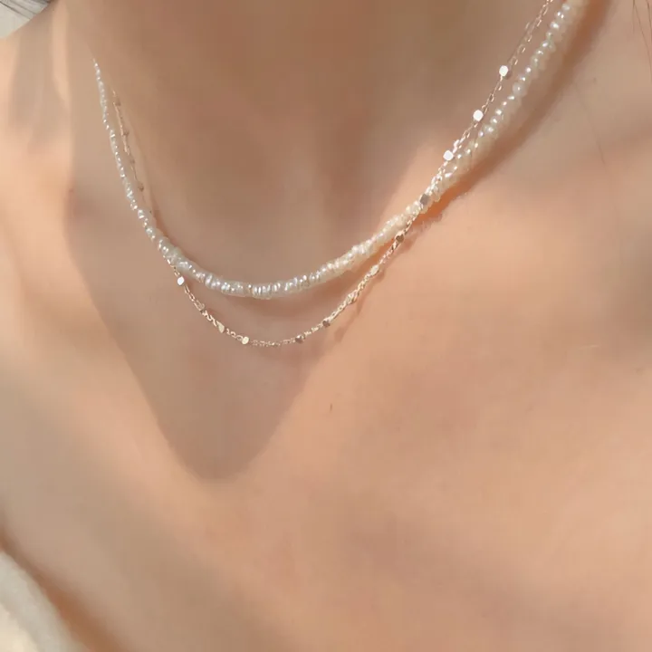 [당일/실버] 제작 사각실버볼 체인 은목걸이 PUR NECKLACE