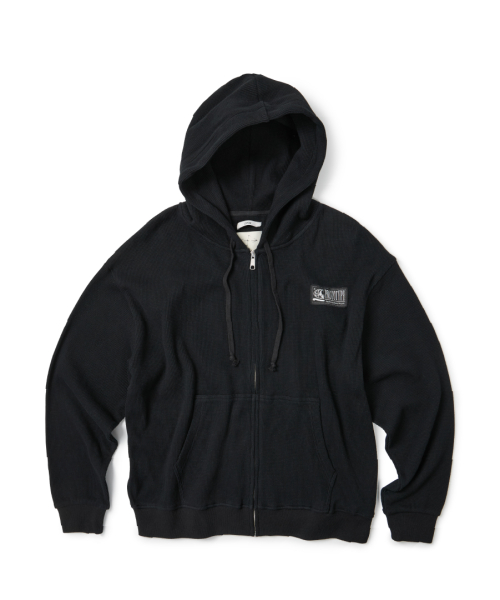 PROTOTYPE WAFFLE HOOD ZIP UP (BLACK)
