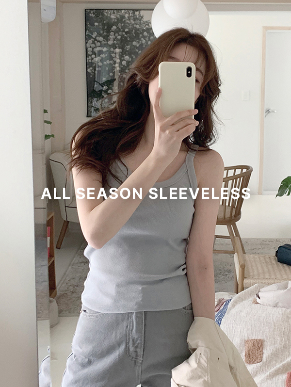 [유교걸나시✨] #SLOWMADE. 컴포터블 쫀쫀골지 슬리브리스 - 5 color