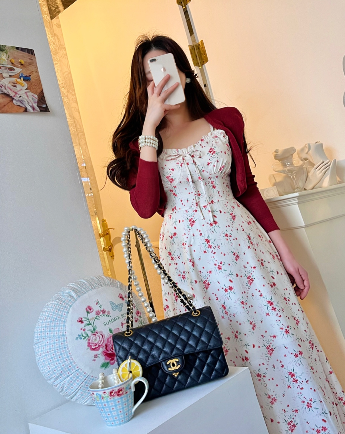3color 플로린 셋업 2piece SET (원피스&카디건/세트,투피스,뷔스티에,볼레로)