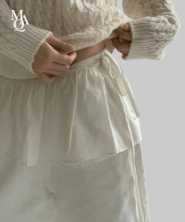 [단독][MNQ MADE] 레이징 벌룬 프릴 레이어드 스커트