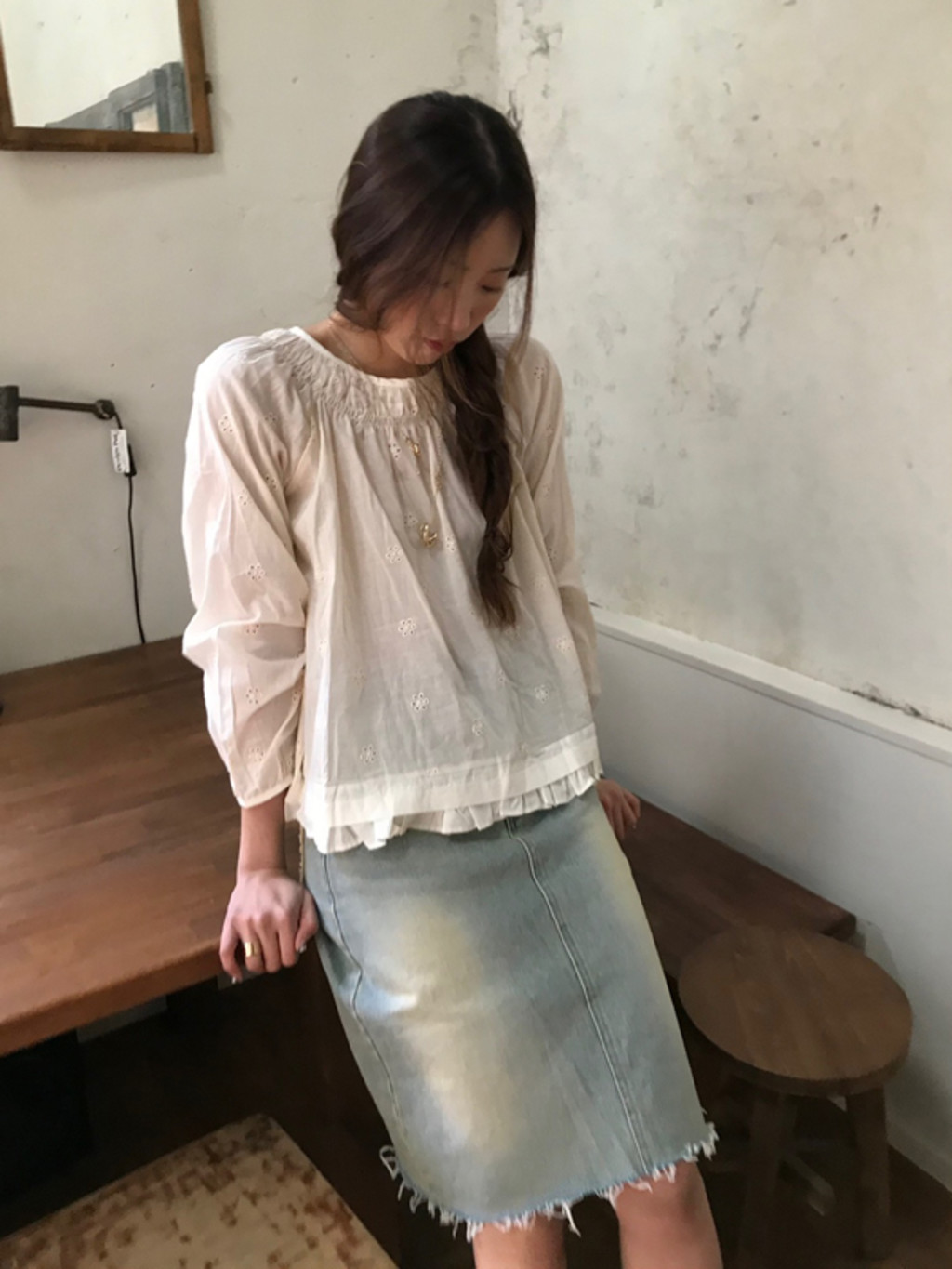 yellow tessel midi skirt
