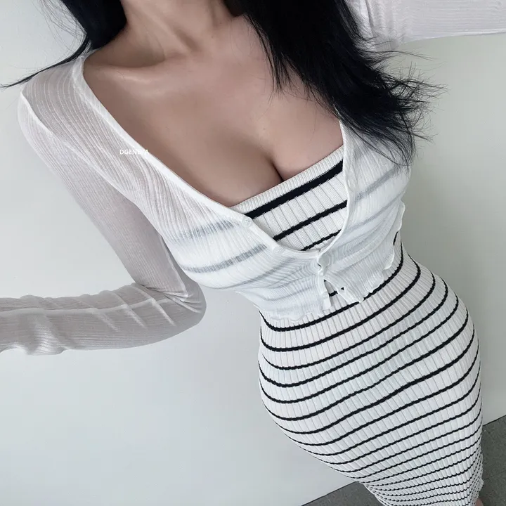 당일/ 롤라 가디건 여름 시스루 크롭 숏 데일리 국내생산 스판 휘뚜루마뚜루 기본 베이직  4color