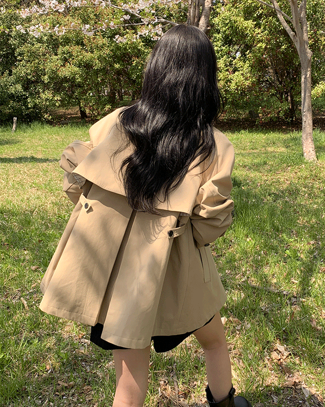 고퀄리티🎖️하이넥 투웨이 숏 트렌치자켓(3color)