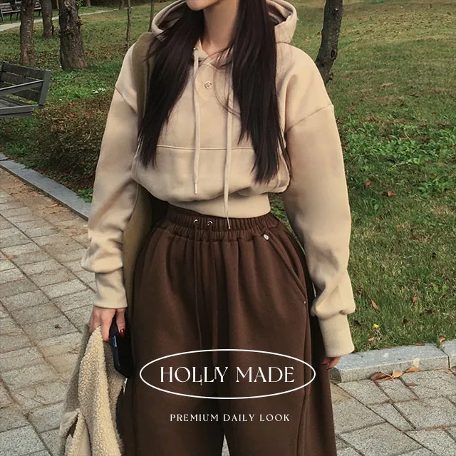 [완벽허얇핏!/기모] made 잘록이 기모 후드티 크롭후드티 겨울후드티 기모후드티
