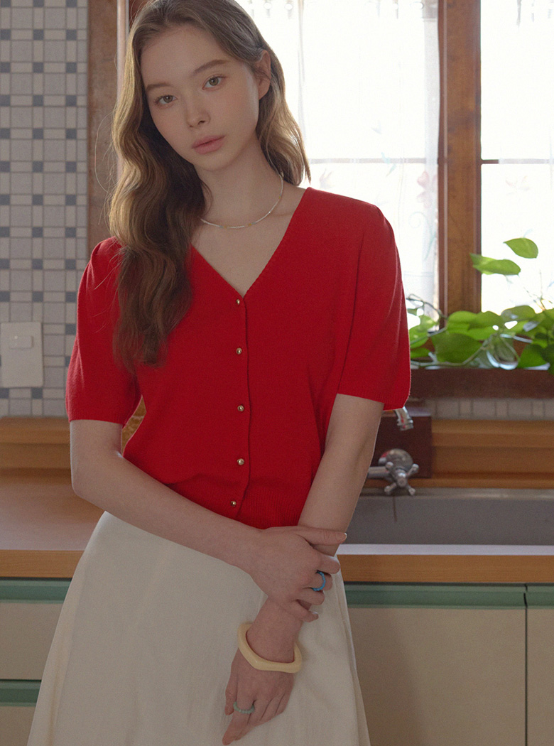 [정향'pick] 쥴리아 브이넥 반팔 가디건
