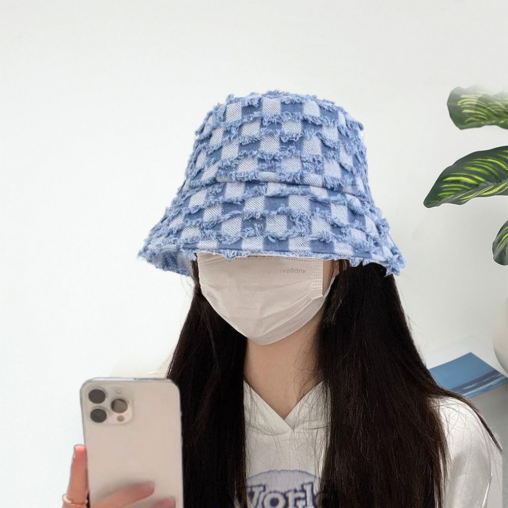 모자 연청 여성 데님 벙거지 버킷햇