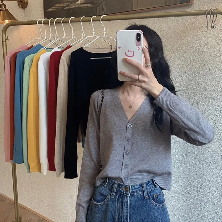 루시아 데일리 브이넥 가디건