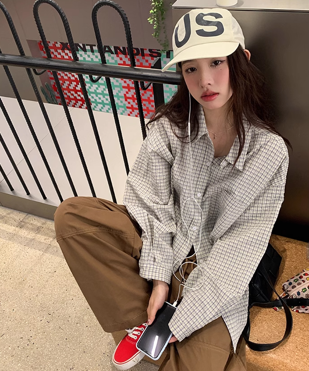 [단독][🥇자체체작💎시어서커 소재❄️원조 루즈핏/비교불가 고품질☀️데일리룩/출근룩/캠퍼스룩✨에어컨 바람박이/여름긴팔🚛무배] 위켄 루즈핏 체크셔츠 s161785